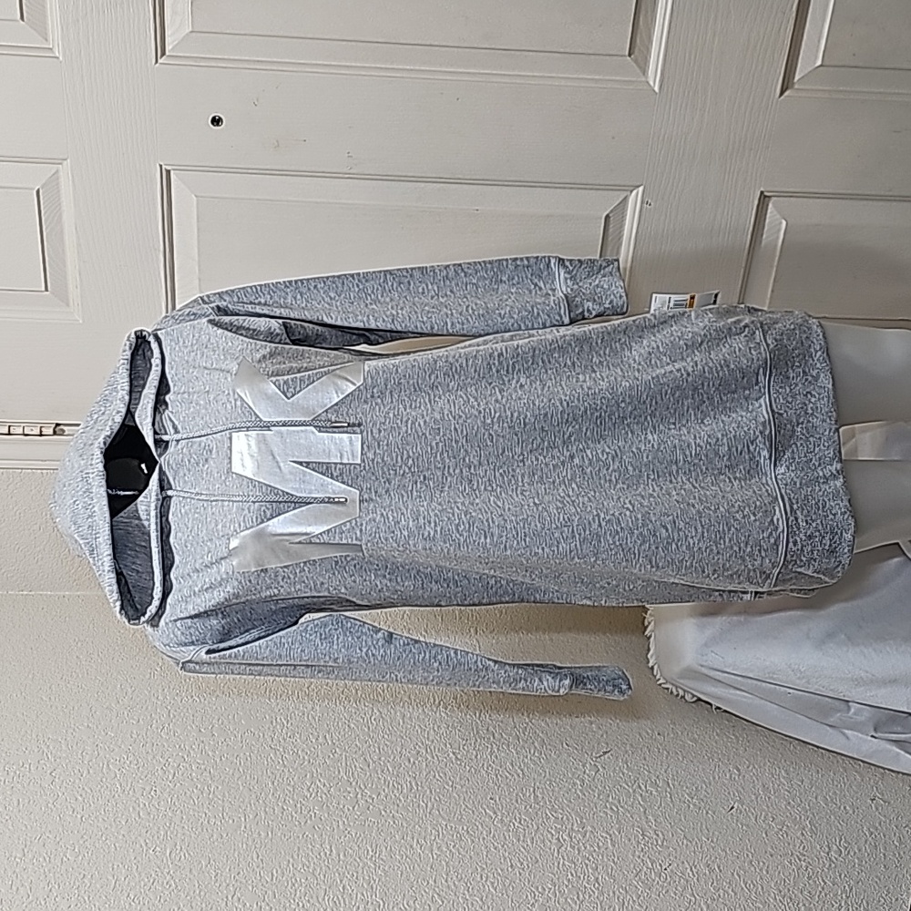 Michael Kors Silver Logo Hooded Dress
